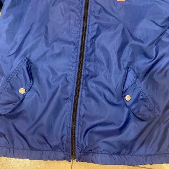 Vintage 90s Mens Ralph Lauren Polo Jeans Fleece Lined Blue Bomber Jacket Large - Picture 3 of 7